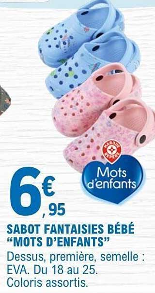 SABOT FANTAISIES BÉBÉ “MOTS D’ENFANTS”