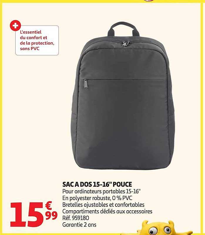 SAC A DOS 15-16" POUCE