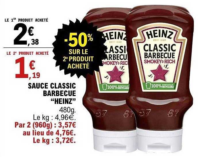 SAUCE CLASSIC BARBECUE "HEINZ"