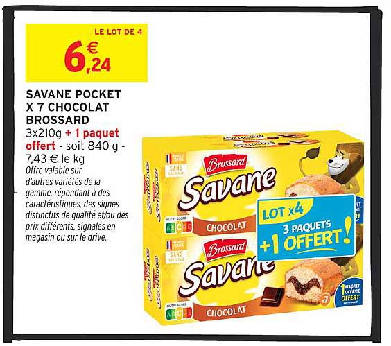 SAVANE POCKET X 7 CHOCOLAT BROSSARD