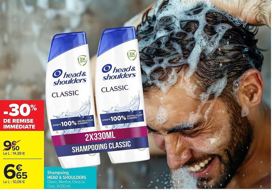 Shampooing Classic Head & Shoulders 2x330 ml