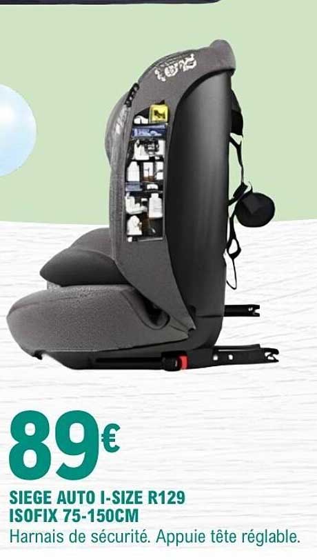 SIEGE AUTO I-SIZE R129 ISOFIX 75-150CM