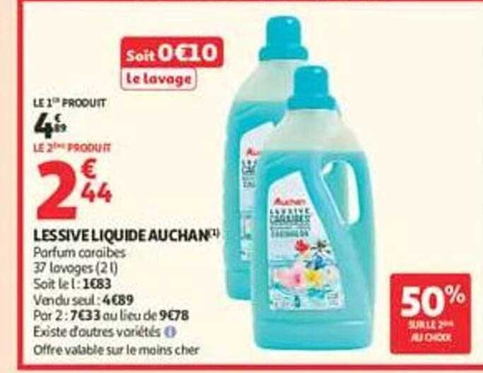 Soit 0€10 le lavage