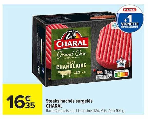 Steaks hachés surgelés CHARAL