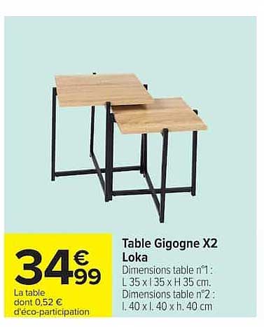 Table Gigogne X2 Loka