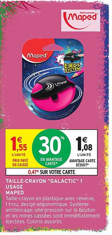 TAILLE-CRAYON "GALACTIC" 1 USAGE MAPED