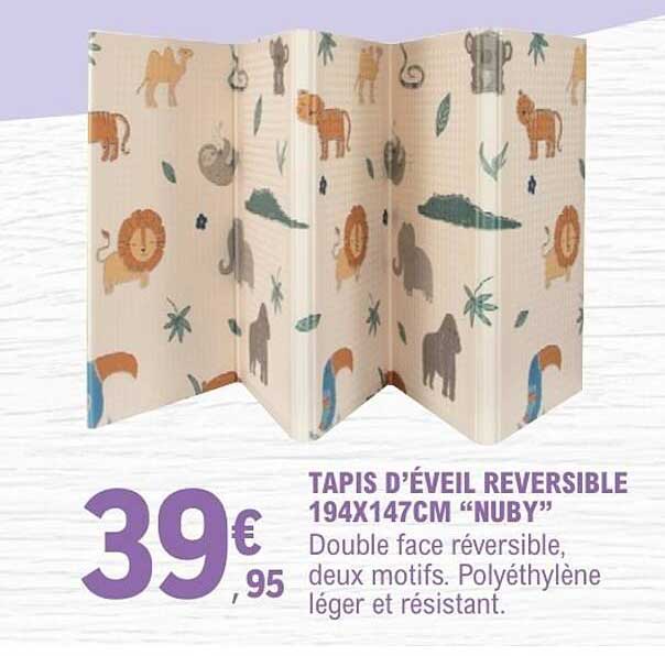 TAPIS D’ÉVEIL REVERSIBLE 194X147CM “NUBY”