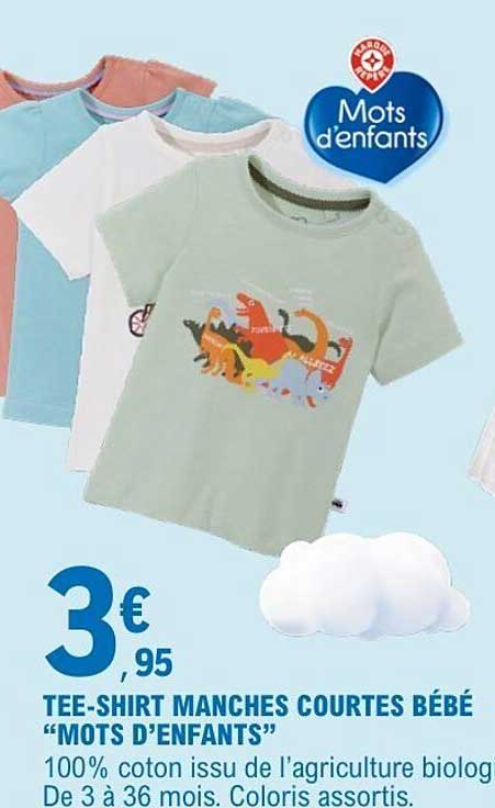 TEE-SHIRT MANCHES COURTES BÉBÉ “MOTS D’ENFANTS”