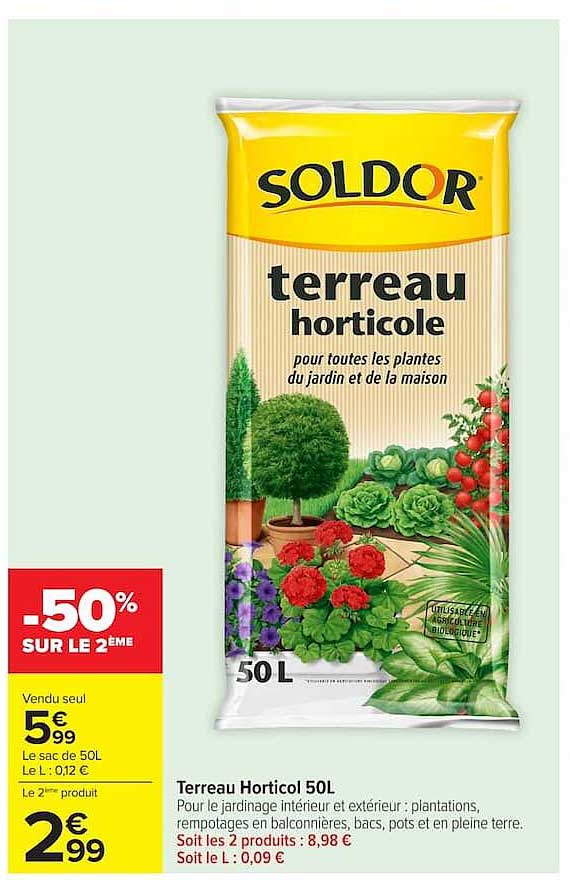 Terreau Horticol 50L