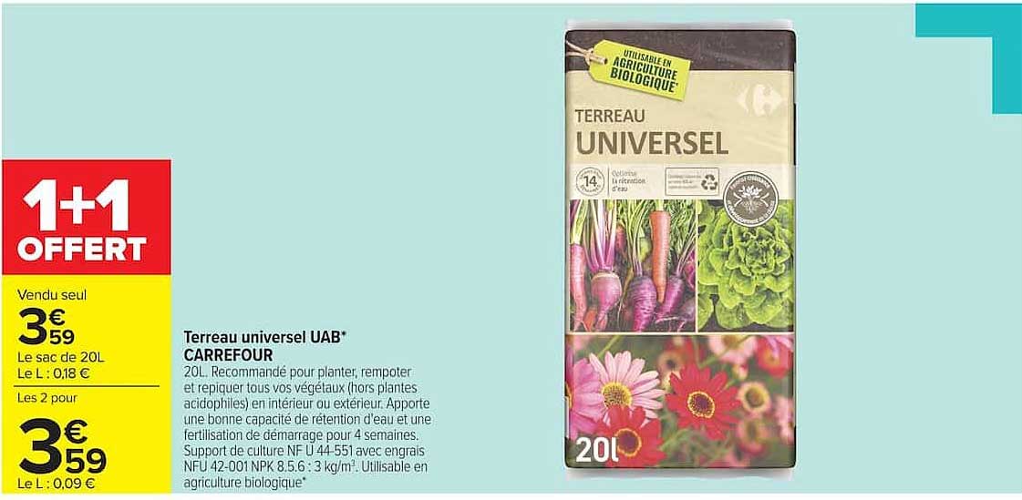 Terreau universel UAB* CARREFOUR