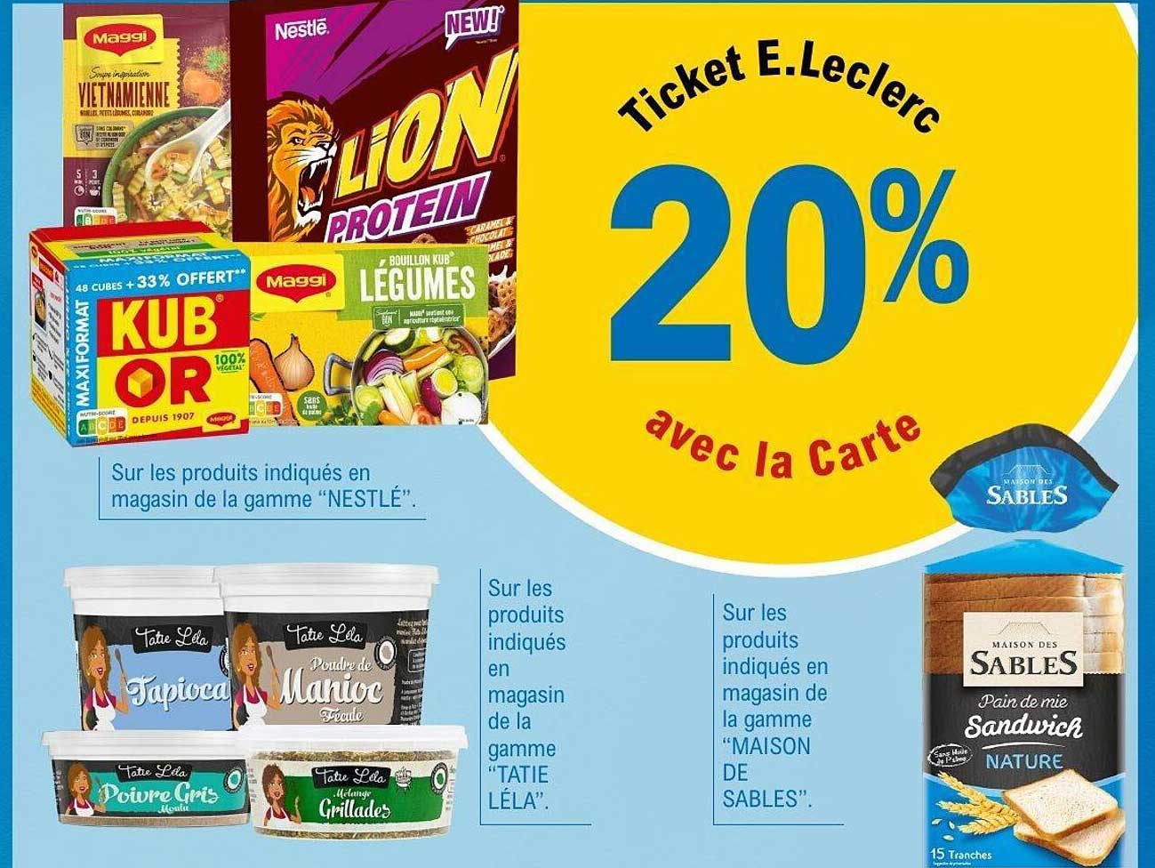 Ticket E.Leclerc 20% avec la Carte