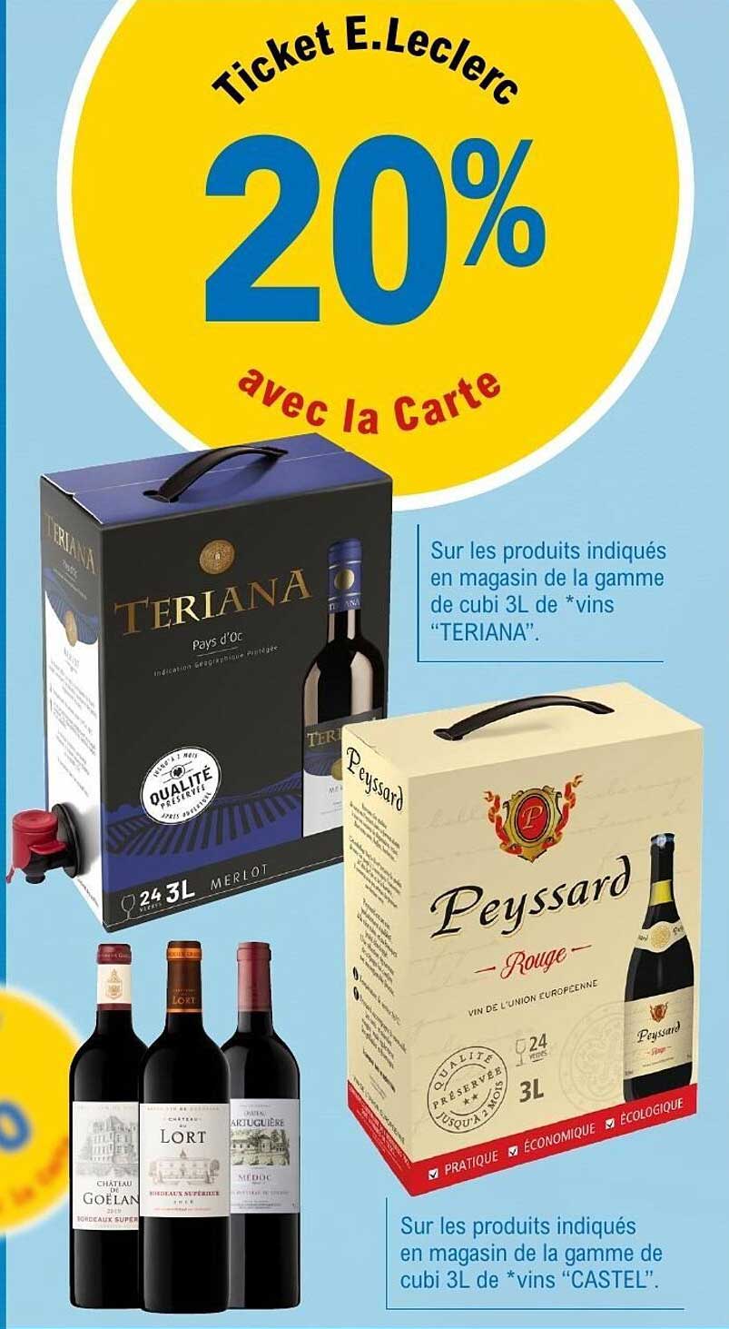 Ticket E.Leclerc 20% avec la Carte