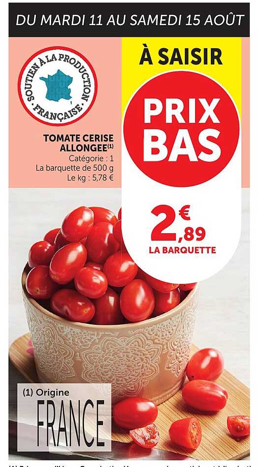 TOMATE CERISE ALLONGEE