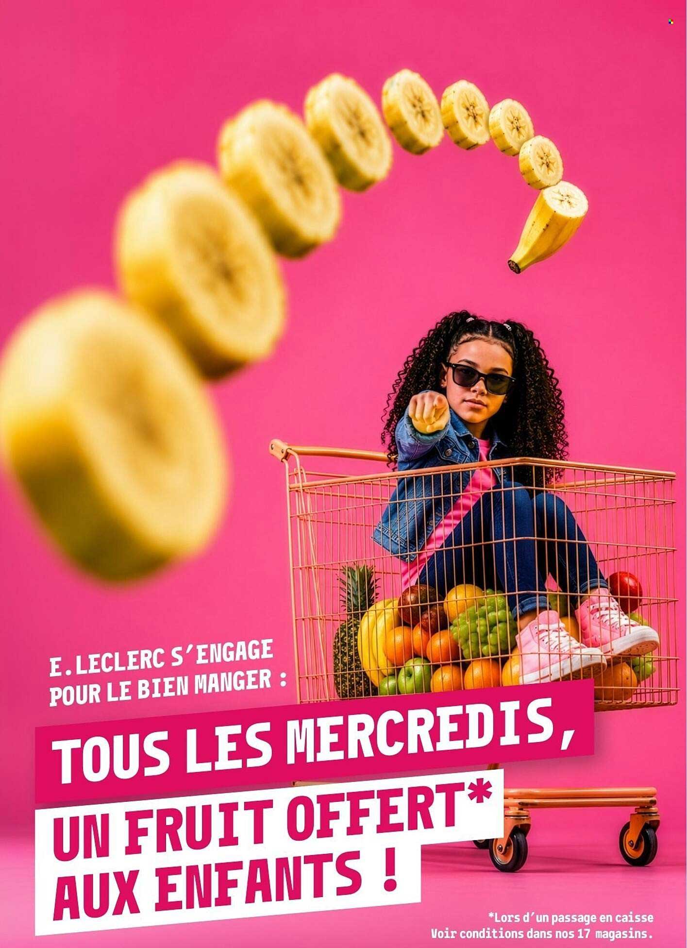TOUS LES MERCREDIS, UN FRUIT OFFERT* AUX ENFANTS !