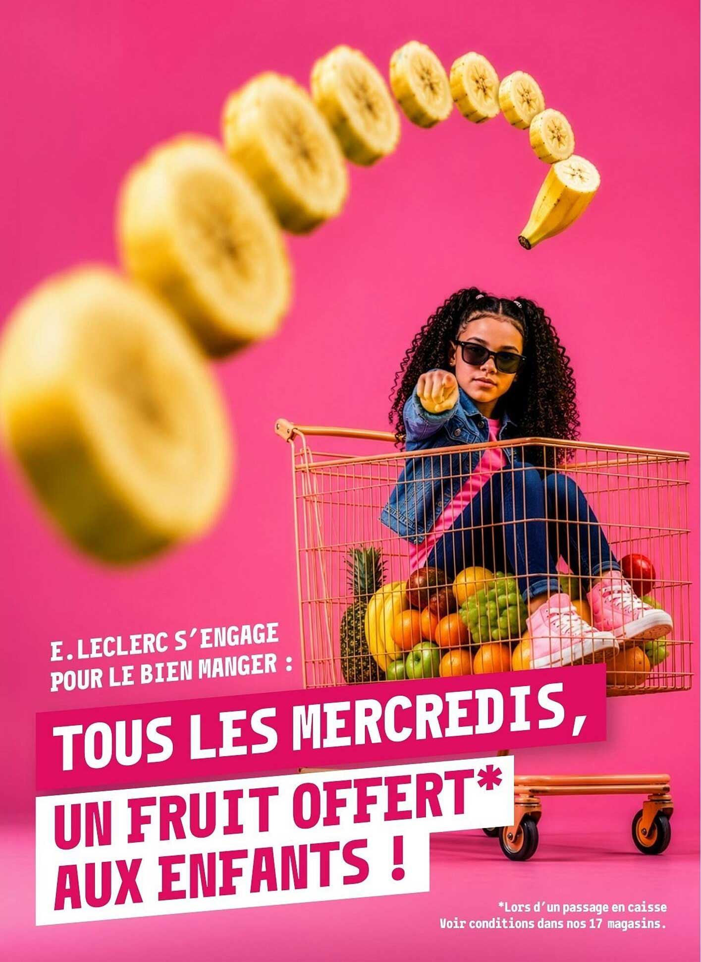 TOUS LES MERCREDIS, UN FRUIT OFFERT* AUX ENFANTS !