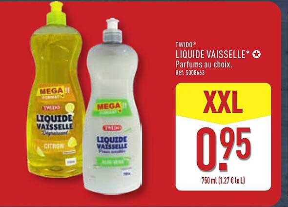 TWIDO® LIQUIDE VAISSELLE* Parfums au choix. Réf. 5008663