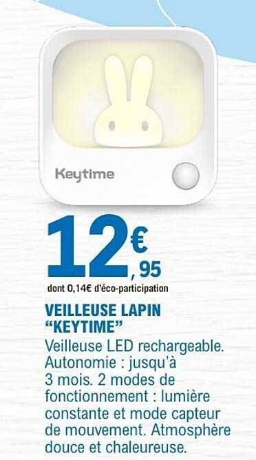 VEILLEUSE LAPIN “KEYTIME”