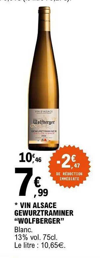 VIN ALSACE GEWURZTRAMINER "WOLFBERGER"
