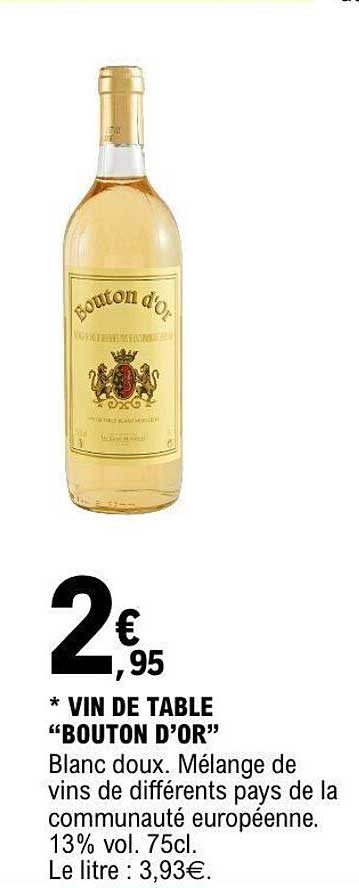 VIN DE TABLE “BOUTON D’OR”