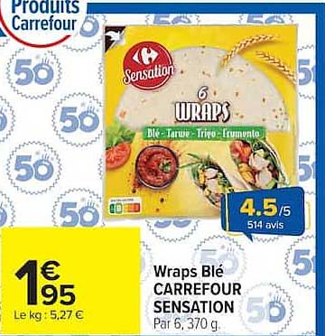 Wraps Blé CARREFOUR SENSATION