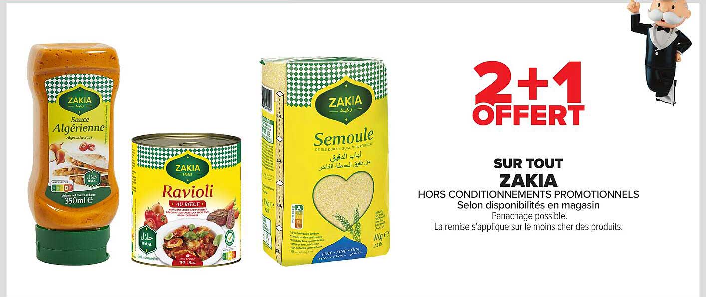 2+1 OFFERT SUR TOUT ZAKIA