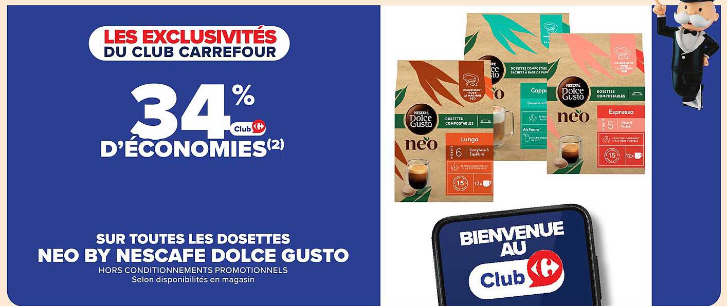 34% d’économies sur toutes les dosettes NEO by Nescafé Dolce Gusto