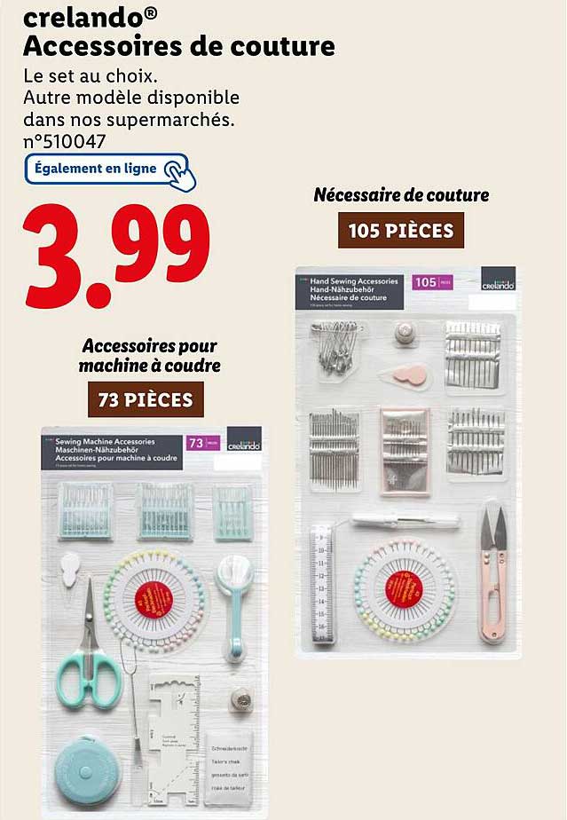 Accessoires de couture