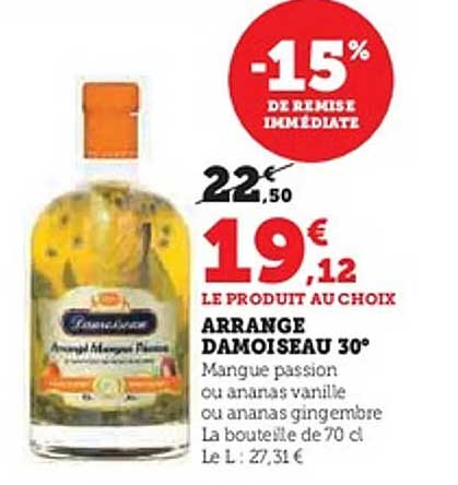 ARRANGE DAMOISEAU 30°