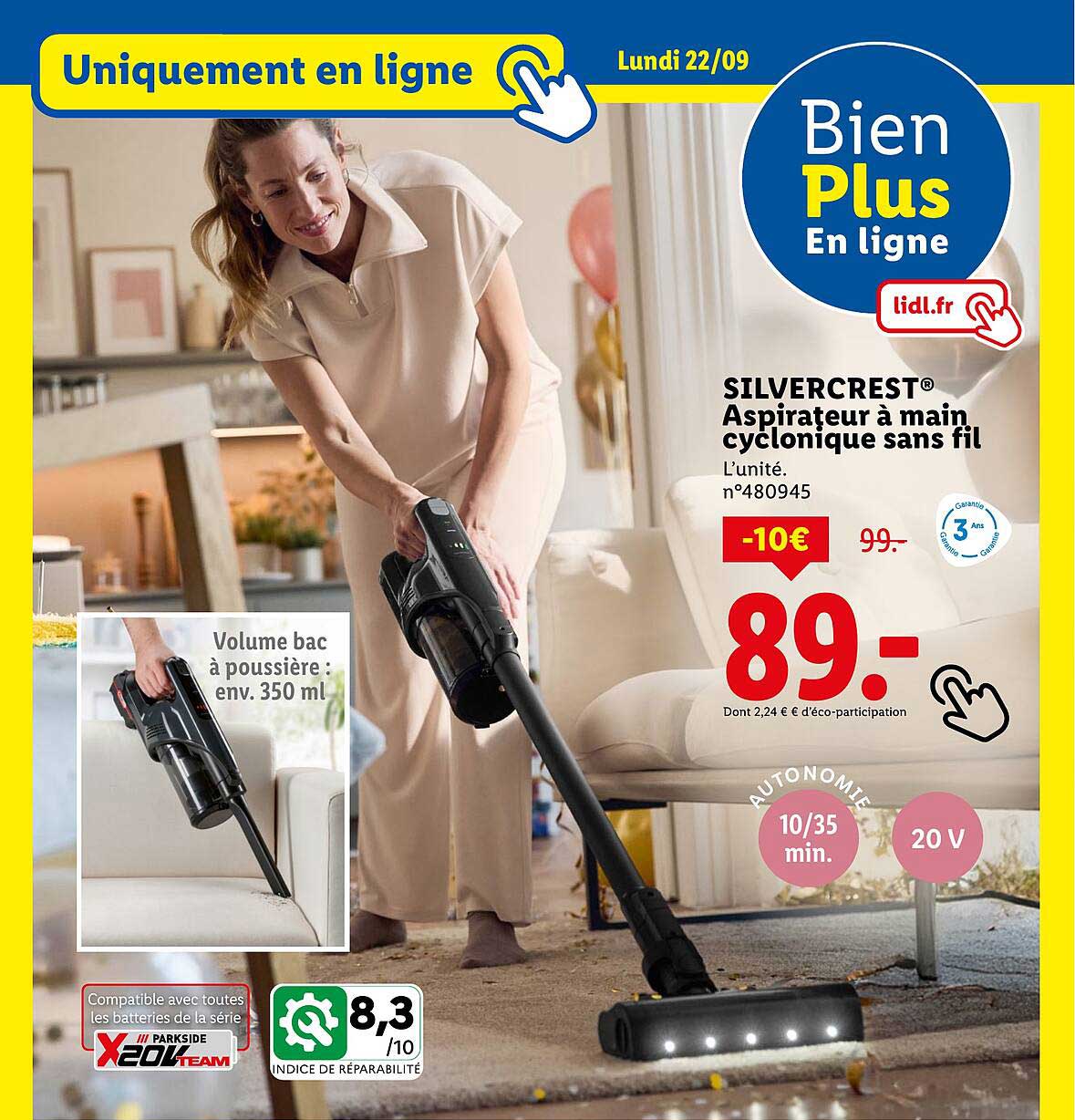 Aspirateur à main cyclonique sans fil SILVERCREST®