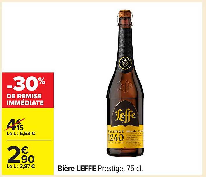 Bière LEFFE Prestige, 75 cl.