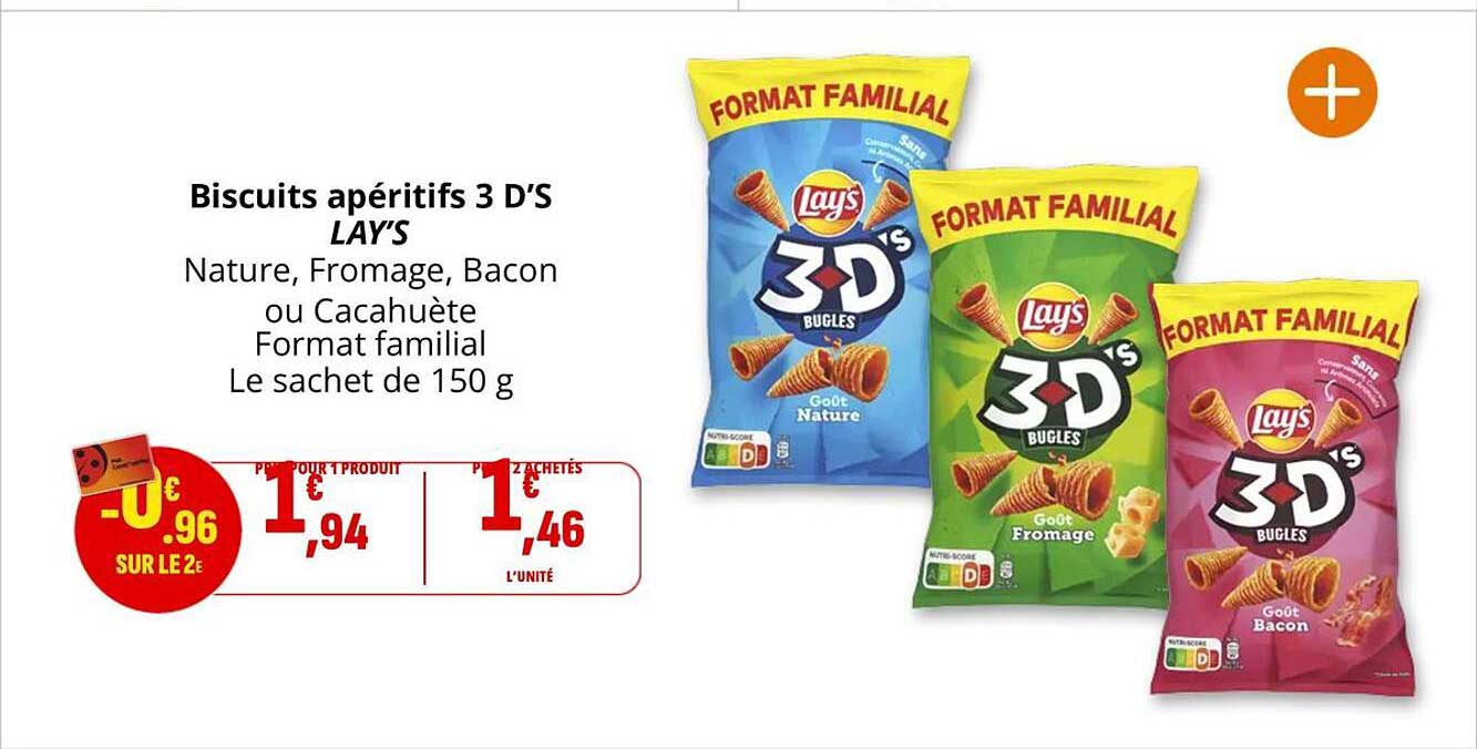 Biscuits apéritifs 3 D’S LAY’S