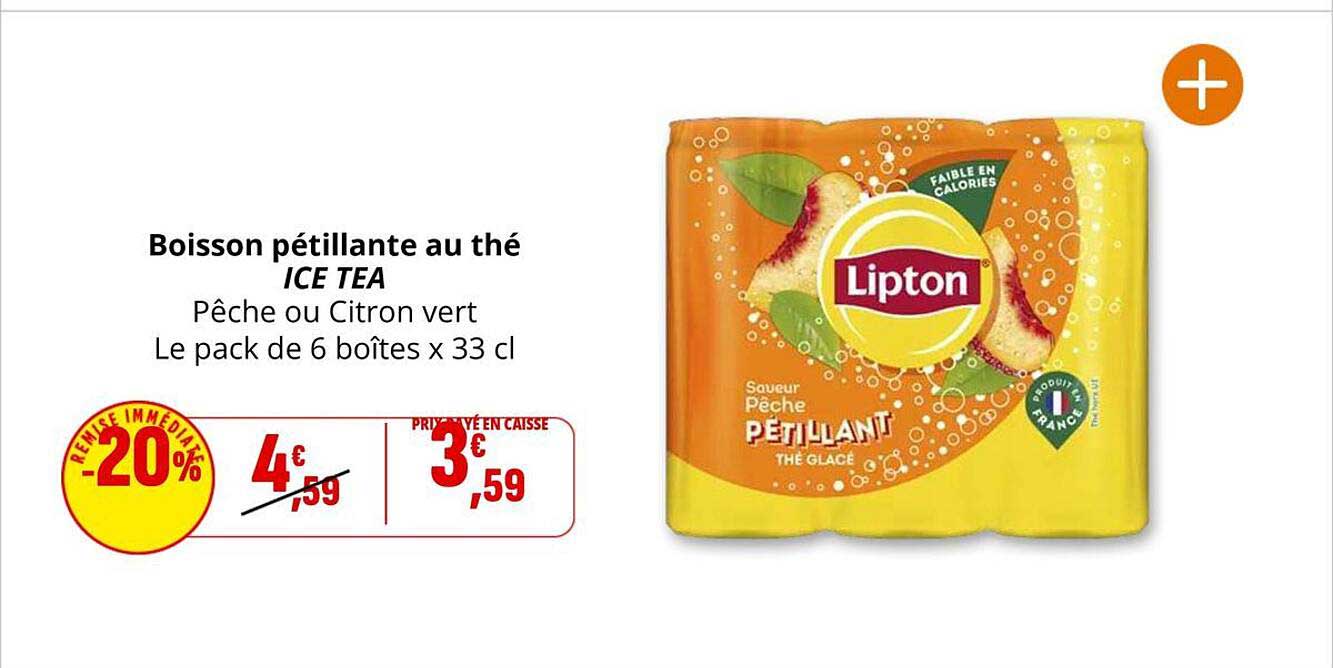 Boisson pétillante au thé ICE TEA