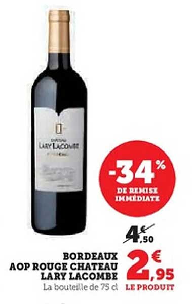 BORDEAUX AOP ROUGE CHATEAU LARY LACOMBE