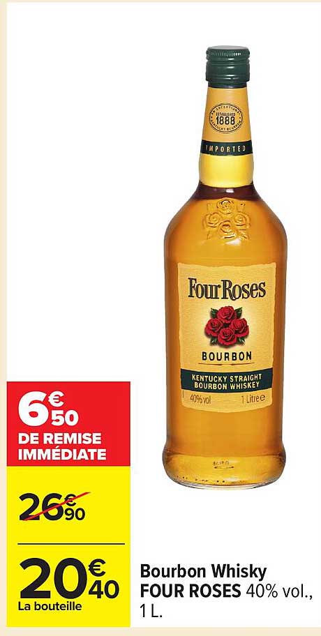 Bourbon Whisky FOUR ROSES 40% vol., 1 L.