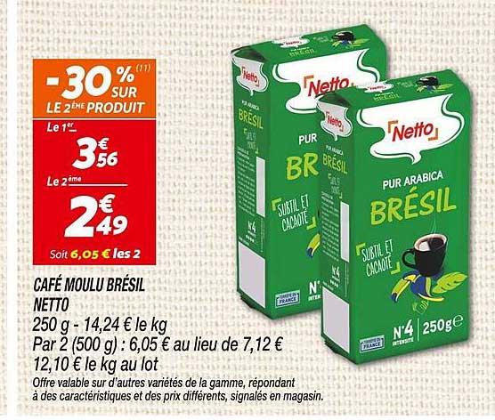 Café moulu Brésil