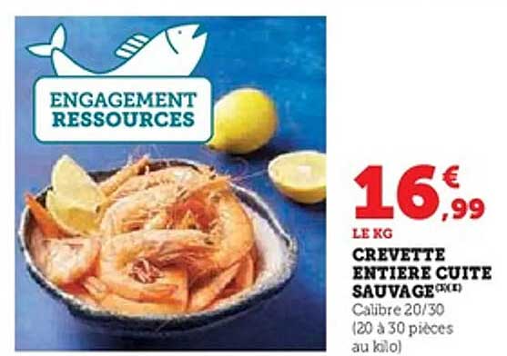 CREVETTE ENTIÈRE CUITE SAUVAGE