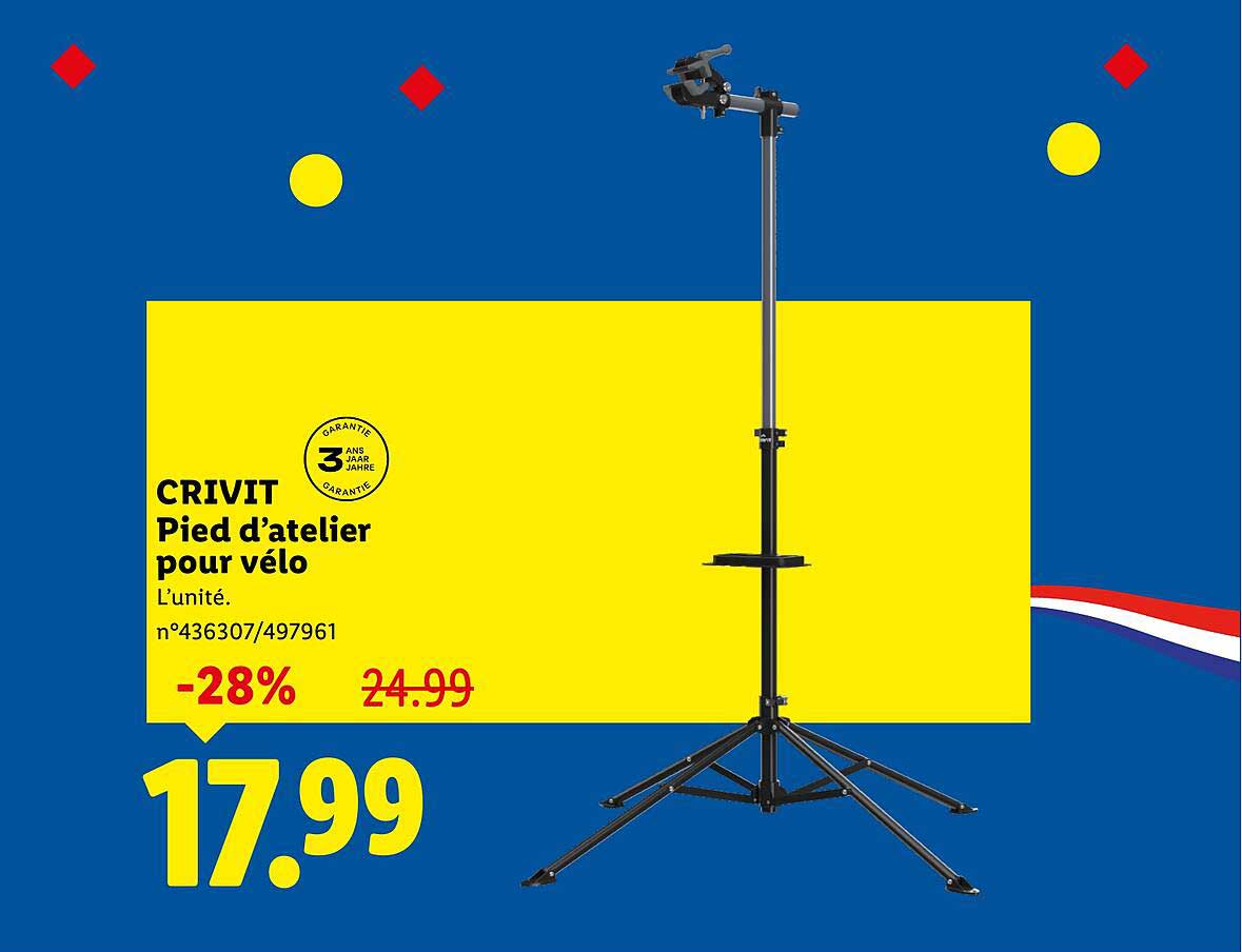 CRIVIT Pied d’atelier pour vélo