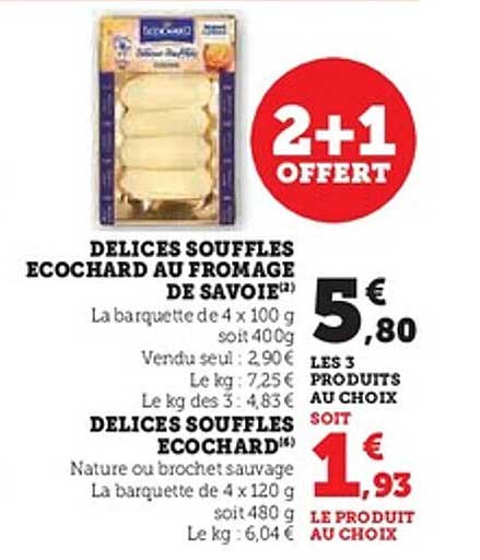 DELICES SOUFFLES ECOCHARD AU FROMAGE DE SAVOIE