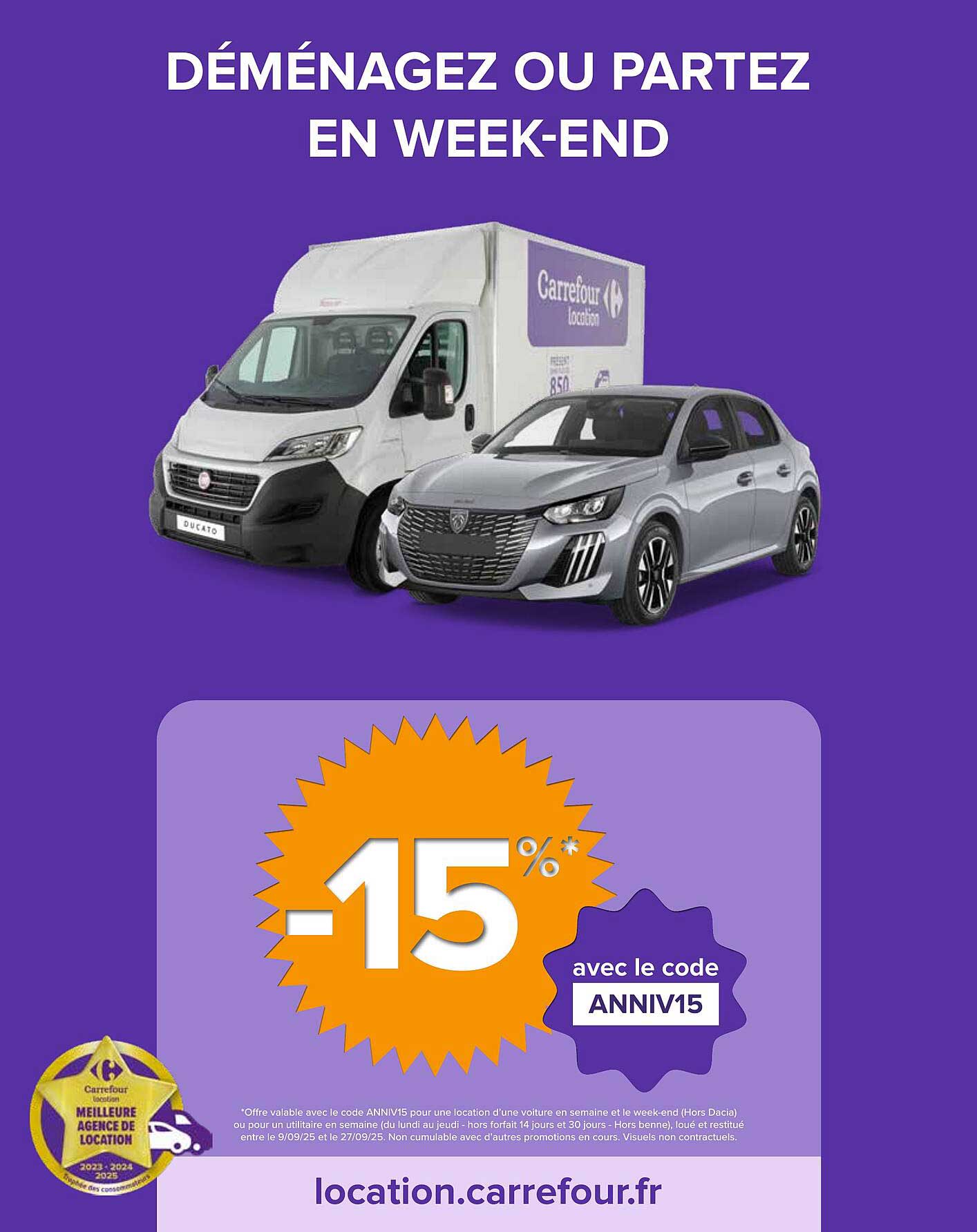 Déménagez ou partez en week-end