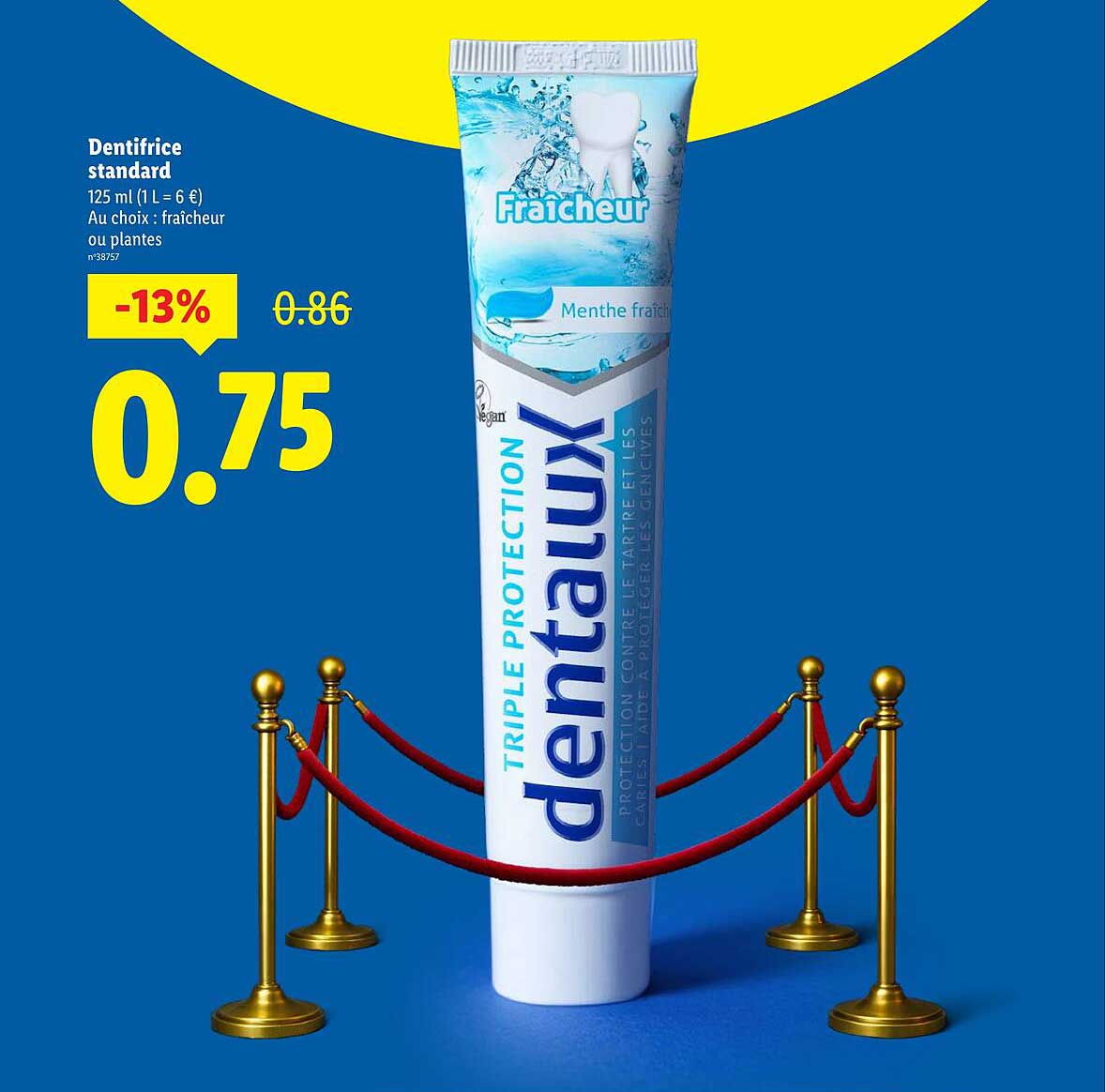 Dentifrice standard 125 ml