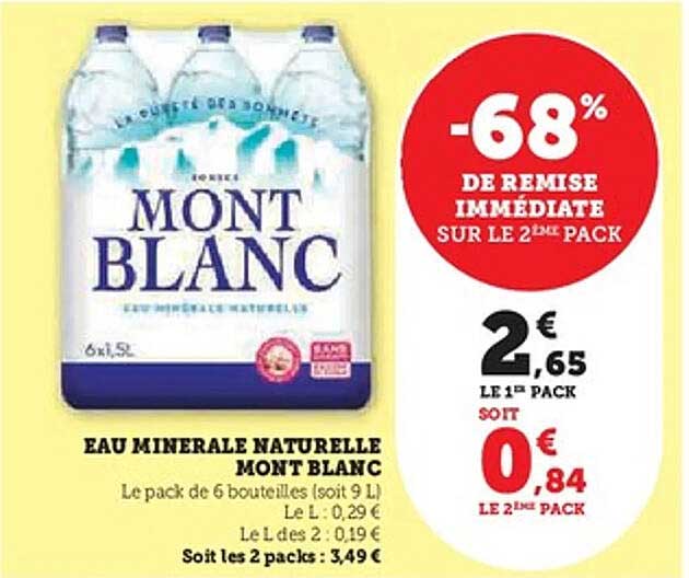 EAU MINERALE NATURELLE MONT BLANC