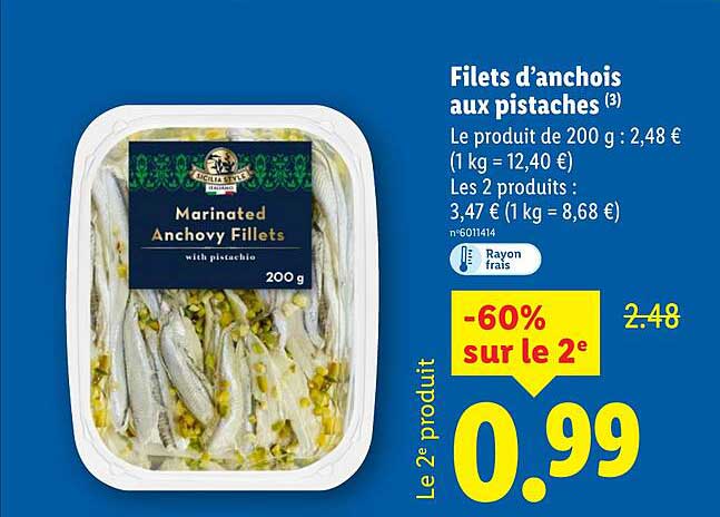 Filets d’anchois aux pistaches