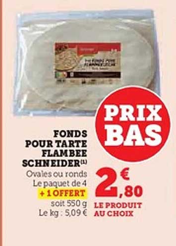 FONDS POUR TARTE FLAMBÉE SCHNEIDER