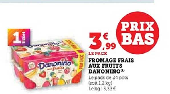FROMAGE FRAIS AUX FRUITS DANONINO