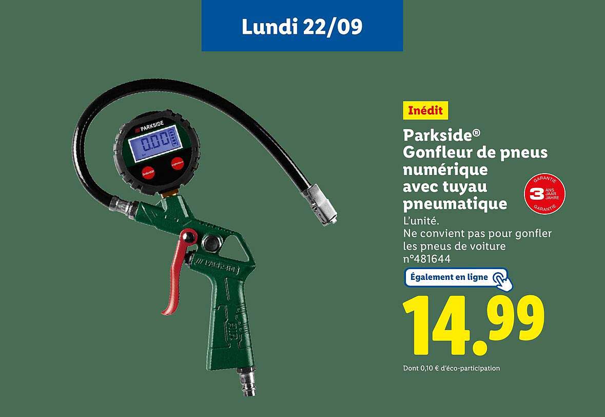 Gonfleur de pneus numérique avec tuyau pneumatique