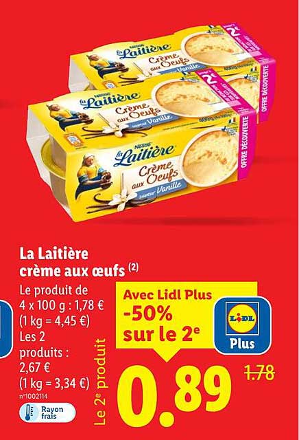 La Laitière crème aux œufs
