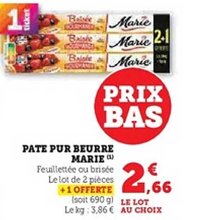 PATE PUR BEURRE MARIE