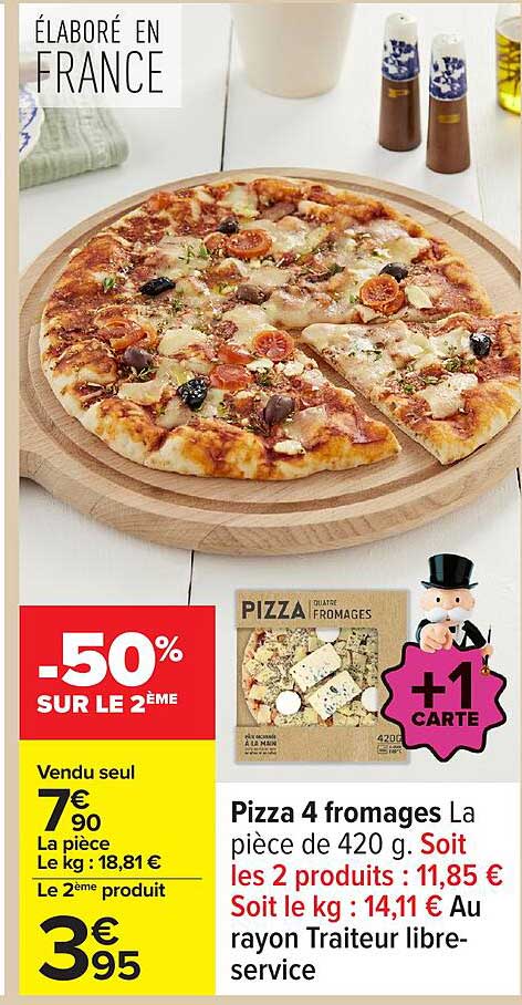 Pizza 4 fromages