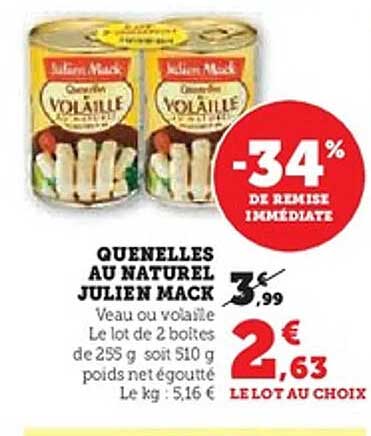 QUENELLES AU NATUREL JULIEN MACK