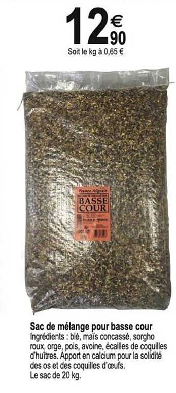 Sac de mélange pour basse cour